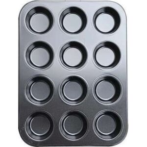 Triton Torta blacha na 12 mufinek Czarna Non-Stick 35 cm