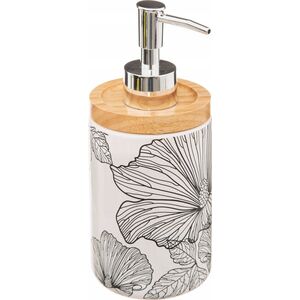 Dozownik do mydła 5five Dozownik do mydła BLACKFLORA, ceramiczny