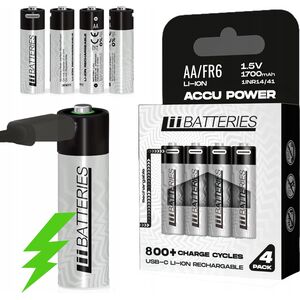 LiiBateries LIIBATTERIES AKUMULATORY LI-ON TYPU AA 4szt