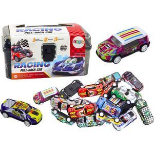 Zestaw Resoraków Autek W Walizce 25 Sztuk Mata z Drogami LEAN Toys