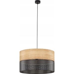Lampa wisząca TKKRYWULT TK Lighting Nicol 4798 lampa wisząca zwis 3x15W E27 czarna/dąb