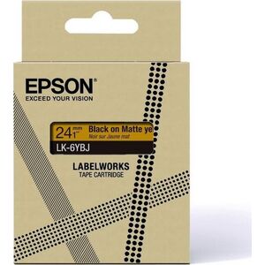 Epson Epson LabelWorks LK-6YBJ - Schwarz auf Mattgelb - Rolle (2,4 cm x 8 m) 1 Kassette(n) Hangebox - Bandkassette - fur LabelWorks LW-C610
