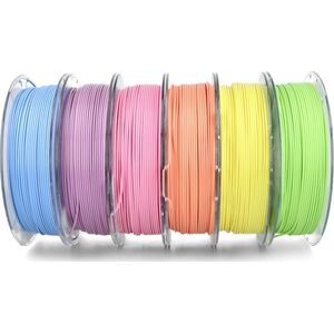 ROSA-PLAST Zestaw filamentów Rosa3D PLA Pastel 1,75mm 6x350g}