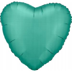 AMSCAN Balon foliowy Lustre Jade Green serce 43cm