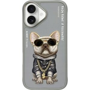 Nimmy iPhone 16 6.1" case gray/gray Glasses Cool Dog