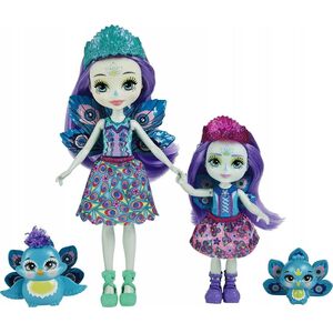 Mattel Lalki Enchantimals Patter i Piera Peacock Lalki siostry