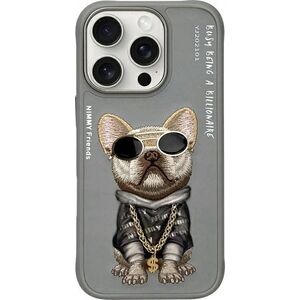 Nimmy iPhone 16 Pro Max 6.9" case gray/grey Glasses Cool Dog