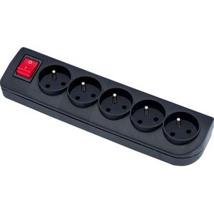 Elgotech Rozgałęźnik do przedłużacza z wyłącznikiem 5-gniazd z/u czarny GN-50W-2