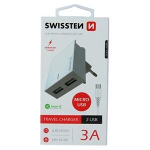 Ładowarka Swissten 2x USB-A 3 A (22041000)