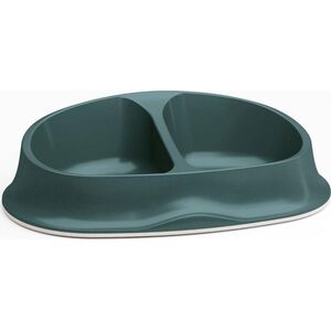Zolux STEFANPLAST Miska dla psa lub kota Chic plastikowa podwójna zielona 2x250 ml