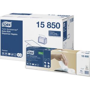 Tork Tork - Serwetki dyspenserowe, 2-warstwowe, Premium - Białe
