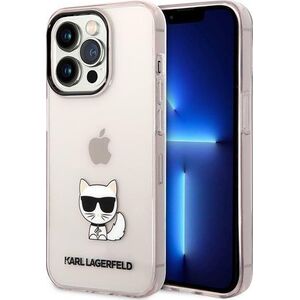 Karl Lagerfeld Etui Karl Lagerfeld KLHCP14LCTTRI Apple iPhone 14 Pro hardcase różowy/pink Transparent Choupette Body