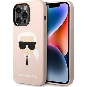 Karl Lagerfeld Karl Lagerfeld KLHCP14XSLKHLP iPhone 14 Pro Max 6,7" hardcase różowy/pink Silicone Karl`s Head NoSize