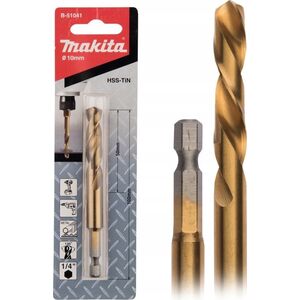 Δραπανο Makita MAKITA DRILL FOR METAL HSS-TIN 1/4" HEX 10.0x102mm 13919995 88381464390