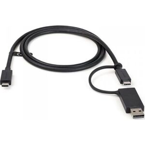 Kabel USB StarTech USB-A + USB-C - USB-C 1 m Czarny (USBCCADP)