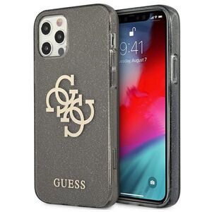 Guess case for iPhone 12 Pro Max 6,7&quot; GUHCP12LPCUGL4GBK black hard case Glitter 4G Big Logo 3666339004859