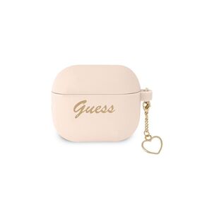 Guess case for Airpods 3 GUA3LSCHSP pink Silicone Heart Charm 3666339039028