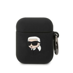 Karl Lagerfeld case for Airpods 1 / 2 KLA2RUNIKK black 3D Silicone NFT Karl 3666339087807