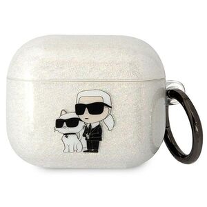 Karl Lagerfeld case for Airpods 3 KLA3HNKCTGT transparent Gliter Karl&Choupette 3666339088125