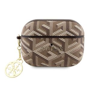 Guess case for AirPods Pro 2 GUAP2PGCE4CW brown Gcube Classic Gold Logo W/Charm 3666339171179