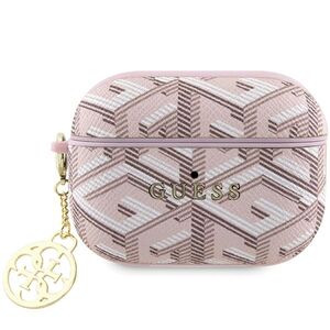 Guess case for AirPods Pro 2 GUAP2PGCE4CP pink Gcube Classic Gold Logo W/Charm 3666339171209