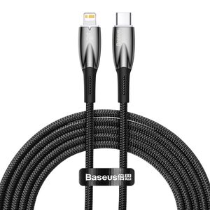Baseus Glimmer Series Fast Charging Data Cable Type-C to iP 20W 2m Black 6932172617875