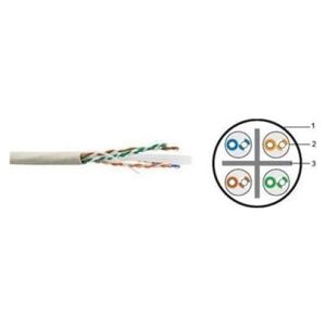 Lynx CS Kabel instalacyjny, Cat6, drut, PVC, 305m box (LX-SLD-UTP6-GR)