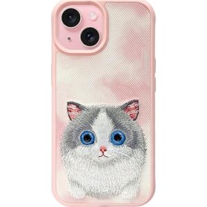 Nimmy iPhone 15 6.1" Case Pink Big Eyed Pet 2.0 Cat