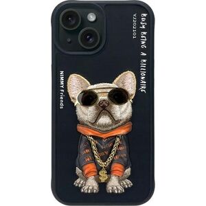 Nimmy iPhone 15 6.1" case black/black Glasses Cool Dog