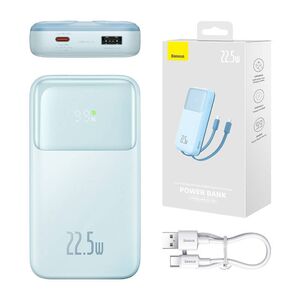 Baseus Comet Powerbank 10000mAh 22.5W + USB-A/USB-C Cable (blue)