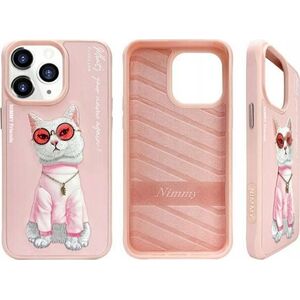 Nimmy iPhone 15 Pro Max 6.7" case pink/pink Glasses Cool Cat