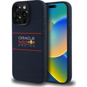 Red Bull RBHMP15L24SIHSRV iPhone 15 Pro 6.1" Hard Case Navy Silicone Horizontal Logo MagSafe
