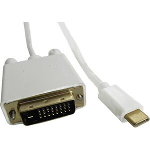 Kabel USB Qoltec USB-C - DVI-D 2 m Biały (50417)