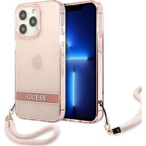 Guess Guess GUHCP13LHTSGSP iPhone 13 Pro / 13 6,1" różowy/pink hardcase Translucent Stap