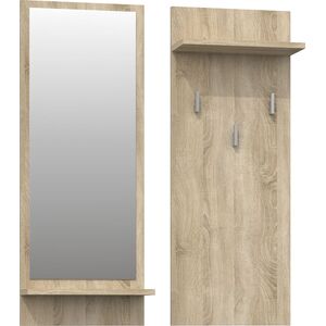 Topeshop WIESZAK UBRANIA RIVA LUSTRO KORYTARZ DĄB SONOMA (RIVA WIESZAK SONOMA)