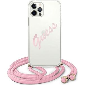 Guess Etui Guess GUHCP12LCRTVSPI Apple iPhone 12 Pro Max różowy/pink hardcase Script Vintage