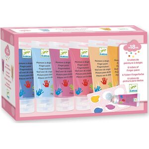 Djeco Farby do malowania palcami Djeco SWEET 6szt