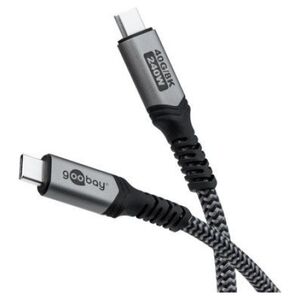 Kabel USB-C™ z tekstylną osłoną, USB4™, 240 W, 40 Gbit/s, Power Delivery, 1 m - Długość kabla 1 m