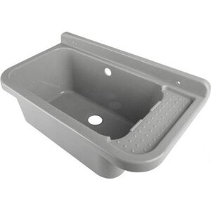 Zlewozmywak Hydroland  1-komorowy gospodarczy 50 x 34cm szary (ZLEW.50.SZ)
