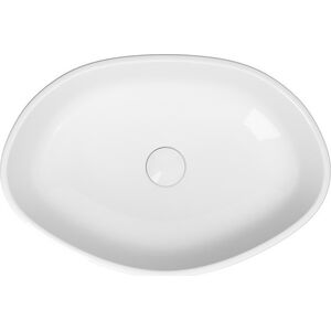 Umywalka Cersanit nablatowa City 50 owalna z korkiem ceramicznym (K35-046-ECO)