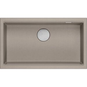 Zlewozmywak GraniteQ LOGAN 110 GraniteQ zlewozmywak soft taupe 76x44x23,5 cm 1-komorowy wpuszczany z syfonem manualnym stal szlachetna