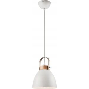 Lampa wisząca Lamkur Lamkur Danielle 31798 lampa wisząca zwis loft metalowy klosz miska 1x60W E27 beżowa/drewno