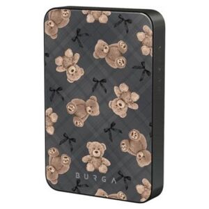 Burga Gunmetal Magnetic Powerbank - magnetyczny powerbank 5000 mAh kompatybilny z MagSafe, kabel USB-C - USB-C w zestawie (BFF)