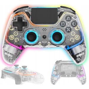 Pad Deltaco Deltaco PS4/PC Controller wireless/BT transparent