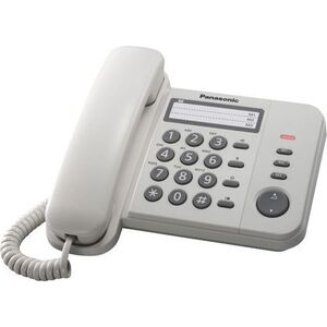 Telefon stacjonarny Panasonic Panasonic KX-TS520FXW, Corded phone, White / Standard phone with 3-line display, CLIP function, Phone list 50 names and number/ 20 last number memory / MUTE, FLASH, HOLD functions-KX-TS520FXW