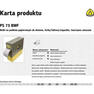 Klingspor ROLKA GĄBKA ŚCIERNA PS73W SOFT 115MM GRANULACJA 240 321757 [jm.MB] - PA5 240*115G