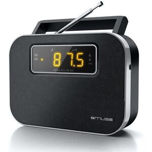 Radio Muse Muse M-081R Black, Alarm function, 2-band PLL portable radio