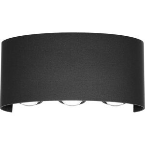 Kinkiet Italux Italux Ortelo OWL-451-3-BL kinkiet lampa ścienna ogrodowa 1x6W LED IP54 czarna