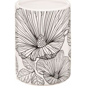 5five Kubek na szczoteczki do zębów BLACKFLORA, ceramiczny