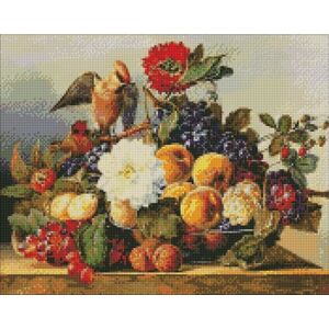 Norimpex Haft diamentowy z ramą Diamentowa mozaika 40x50cm Jemiołuszka obiad